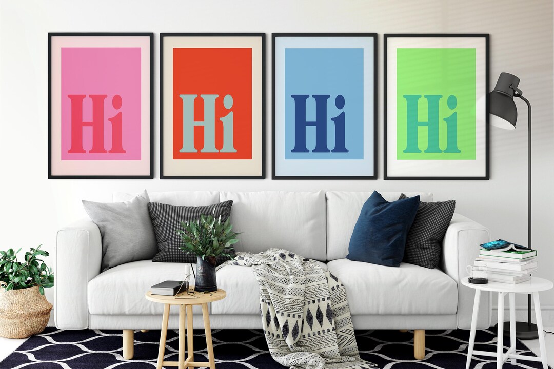 Motivational Quotes to Hi Wall Art Vertical Colourful Word Art