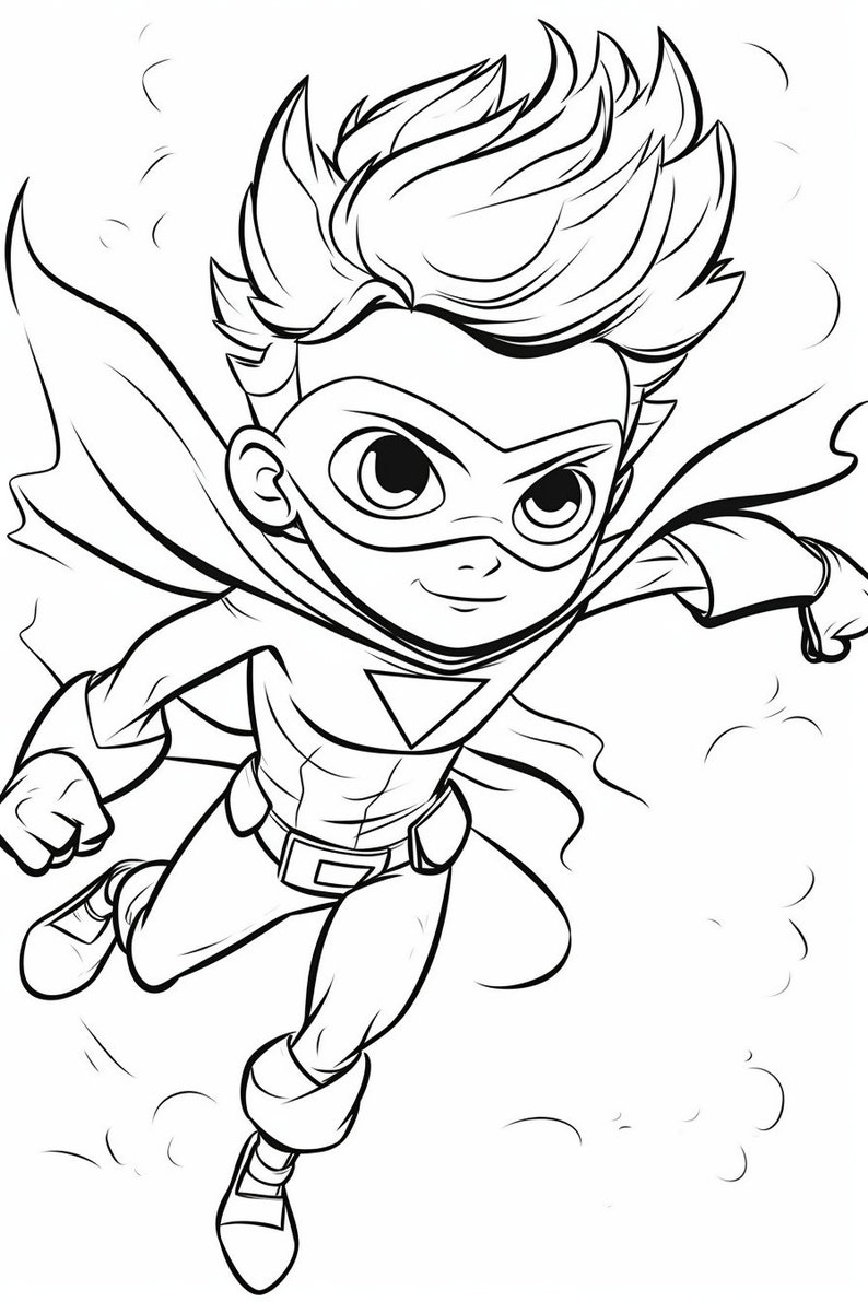 Super Heroes Coloring Pages for Kids Instant Download Printable ...