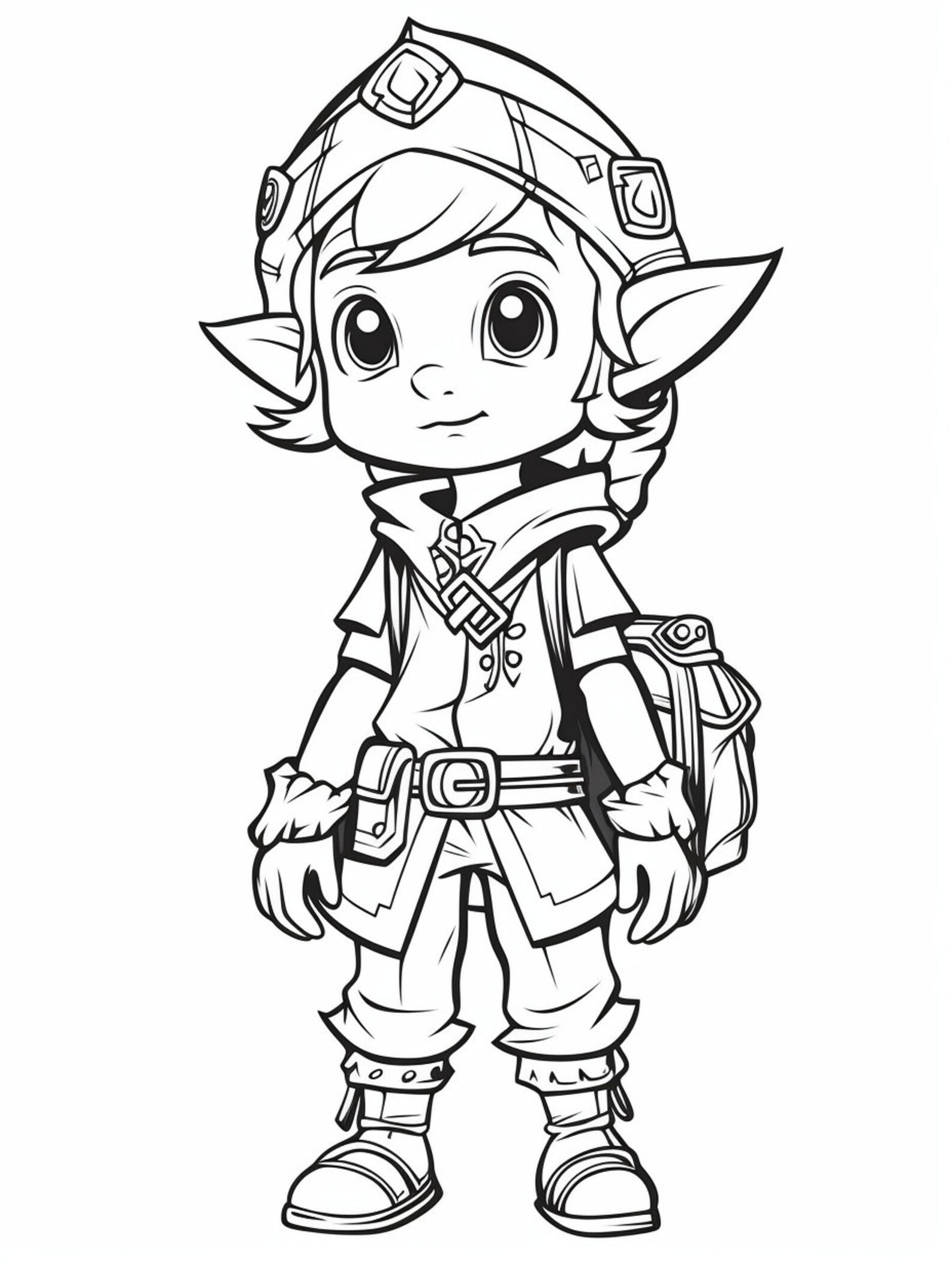 Elf Coloring Pages for Kids Instant Download Printable - Etsy