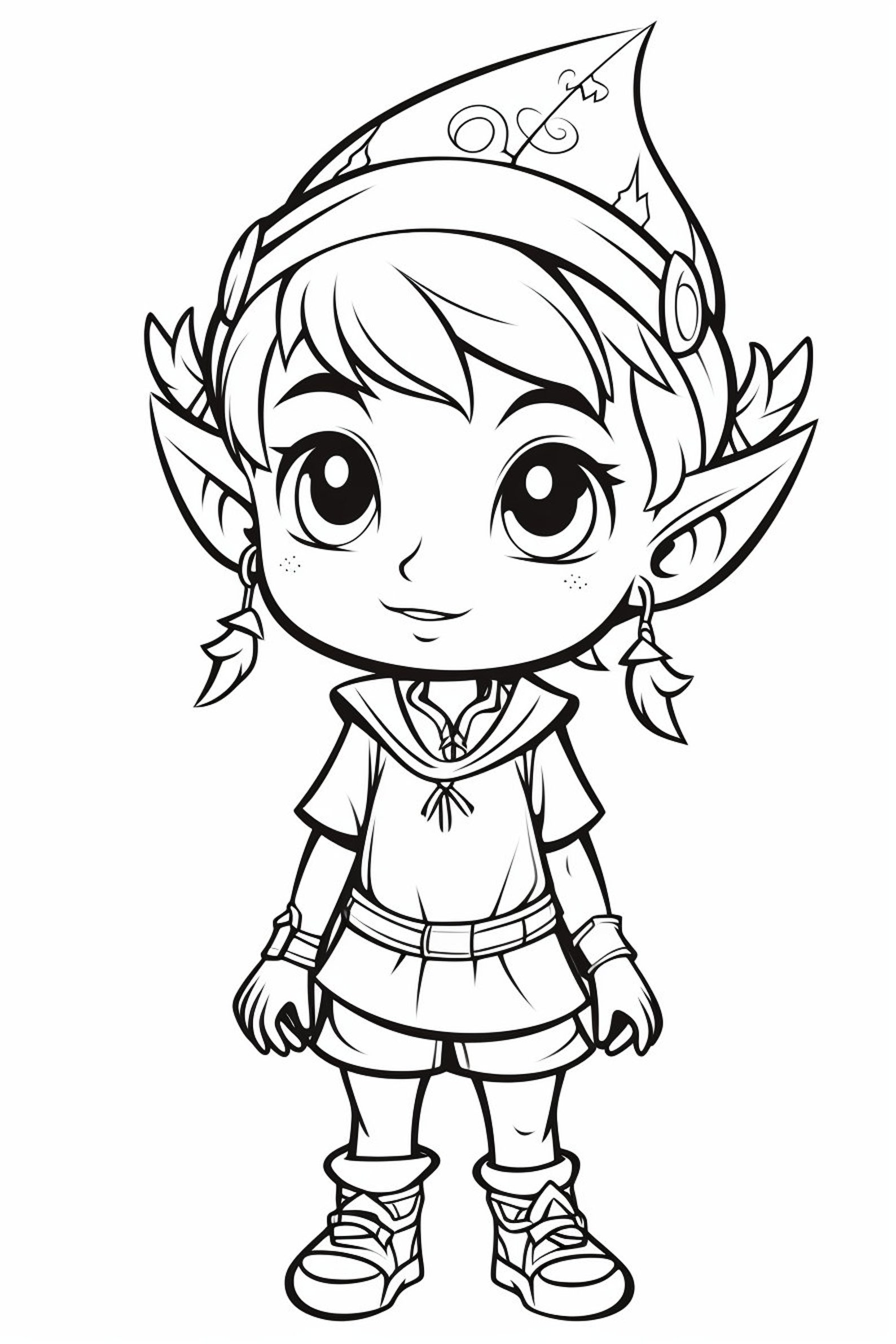 Elf Coloring Pages for Kids Instant Download Printable - Etsy