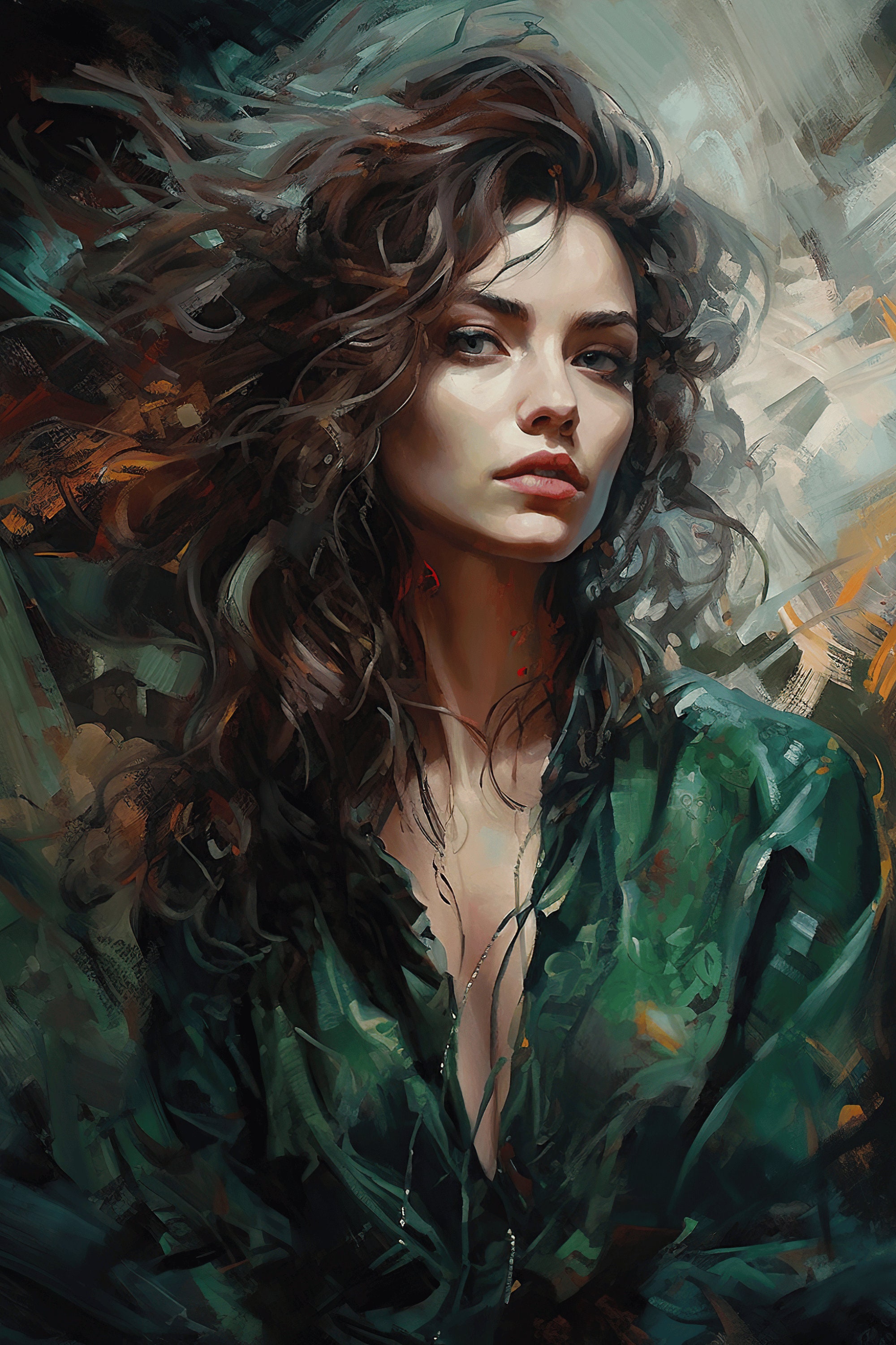 Instant Download Printable Aigenerated Beautiful Woman Art