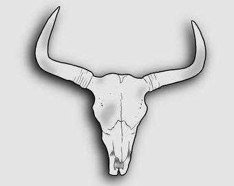 Longhorn Skull Print