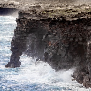 Holei Sea Arch Ocean waves Hawaii Volcano National Park Canvas, Acrylic,  Aluminum Metal Print, Paper Print, Wall Art Decor, Nature Decor