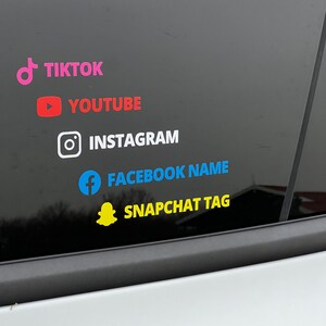 Social Media Tags | Stickers | Car, Window, Bumper | Color Vinyl | AlphaStick.nl