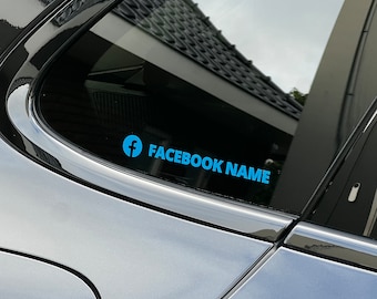 Personalized Facebook Sticker | Social Media Tags | AlphaStick.nl