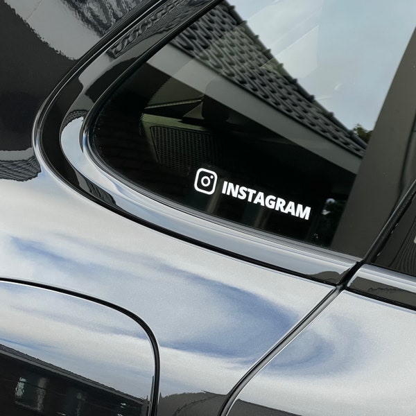 Custom Instagram Name Vinyl Decal - Personalized IG Username Sticker - Vinyl Car Decal - Social Media Car Window Vinyl Decal Sticker