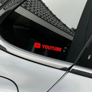 Adesivo YouTube personalizzato | Tag dei social media | AlphaStick.nl