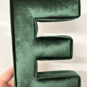 Velvet fabric letters