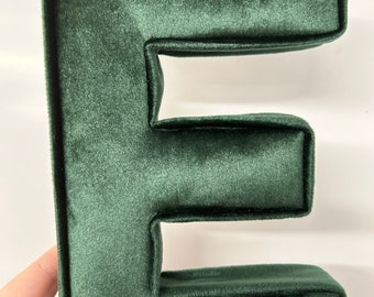 Velvet fabric letters