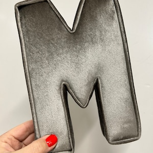 Velvet fabric letters