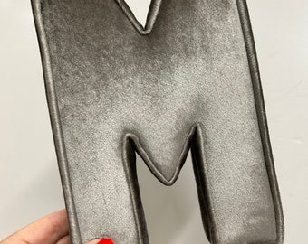 Velvet fabric letters