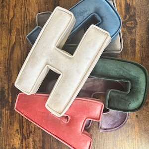 Velvet fabric letters