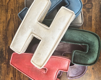 Velvet fabric letters