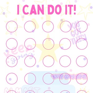 Pinktastic I Can Do It Goal Chart