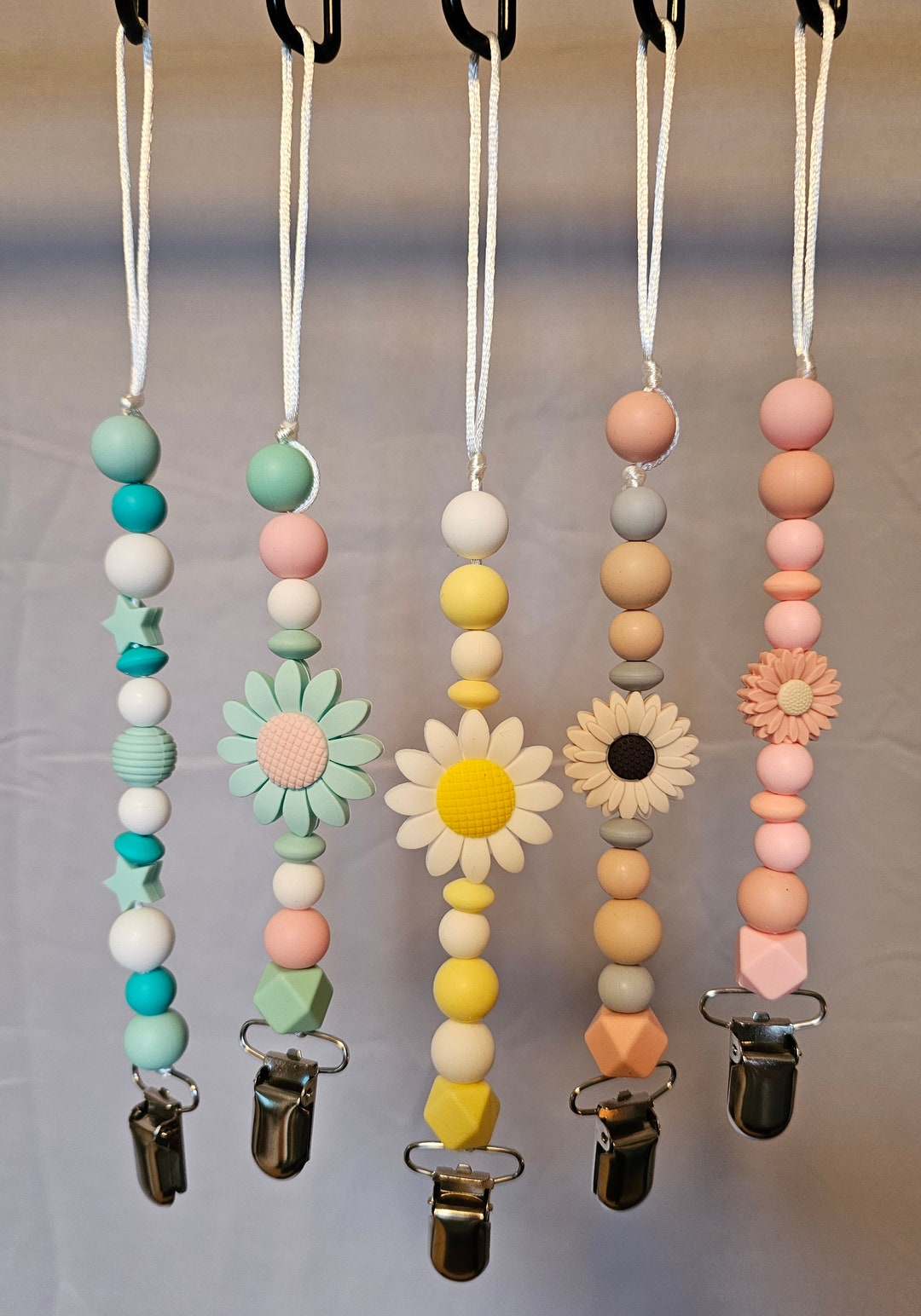 Silicone Pacifier Clips Etsy