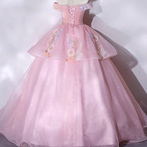 Fairy Ball Gown Tulle Applique Long Prom Dress, Evening Dress C6146