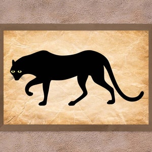 Black Panther Art Print, Jungle Animal Poster, Boho Jungle Art, Home Wall Decor, Tropical Jungle Print, Bohemian Animal, Poster Big Cat Art