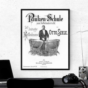 Kettle Drum Art Print Poster | Art funky, Décor contemporain, Affiche de batteur, Affiche musicale, Art mural moderne