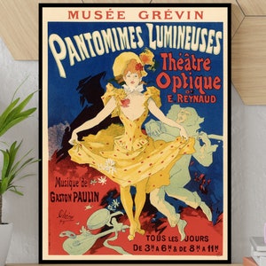French Music Hall Poster Art | French Theater Advertisement, Fine Art Wall Print, Moulin Rouge, House Warming/Birthday Gift, Home Decor