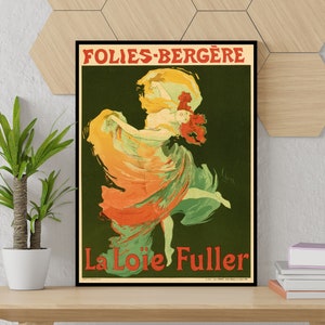 Folies Bergere Poster Art Print | Fine Art Print, Art Gallery Poster, Fine Wall Art, Classical Poster Style, Moulin Rouge