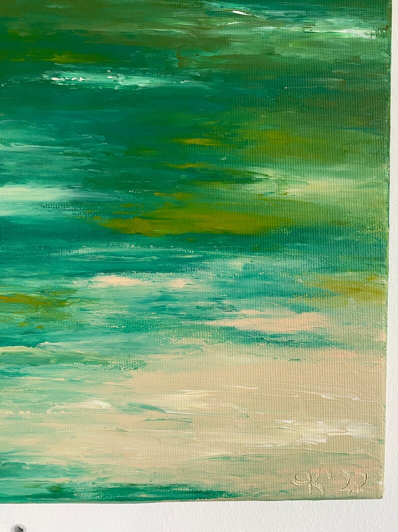 Grüne Bilder auf Leinwand - Abstrakte Kunst direkt aus dem Atelier