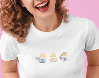 Hanukkah gnome shirt women, hanukkah gifts, hanukkah clothing women, hanukkah gift ideas funny jewish gifts funny hanukkah gift jewish gnome