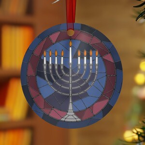 Hanukkah ornament menorah decorations, hanukkah decorations Jewish, Chanukah festival of lights decor, chrismakkah, interfaith ornament