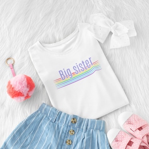 Big sis shirt big sister gift big sister tee pregnancy reveal retro big sister tshirt shower matching family tees sibling shirt set shower
