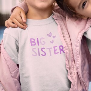 Big sister shirt, matching big sis shirt, pregnancy reveal, big sister announcement shirt, big sister tshirt, big sister gift, sibling shirt