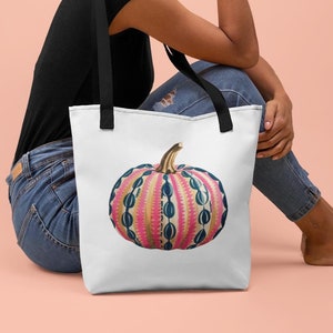 Kürbis totebag Halloween Tasche niedlich retro Regenbogen kokette Tasche Herbst Geschenk Kürbis Saison Herbst Erntedank Dekor Herbst