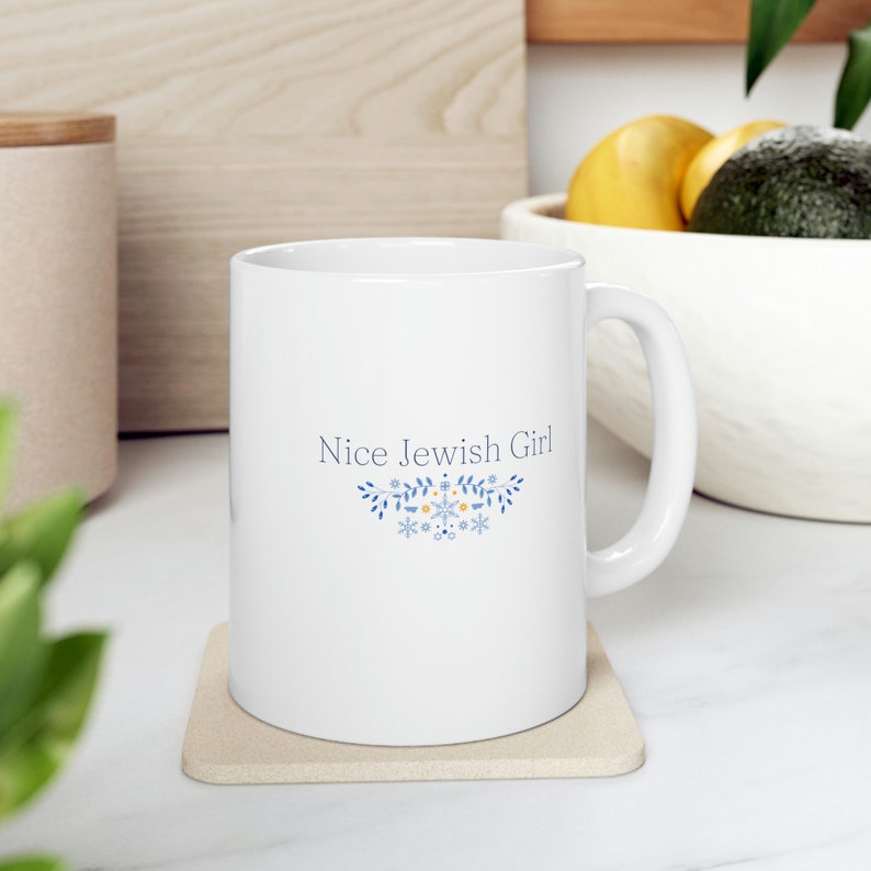 Nice Jewish girl mug, Hanukkah gifts ideas, cute Hanukkah mug, Hanukkah gifts for women, jewish pride gifts, jewish gift ideas jewish image 4