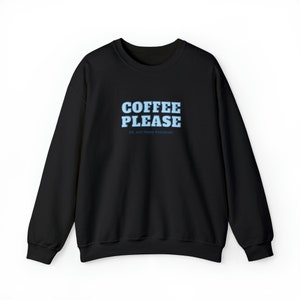 Coffee please sweatshirt, Hanukkah clothing, funny Hanukkah sweater for girls, Hanukkah gift for mom gift ideas Hanukkah sweatshirt woman image 5