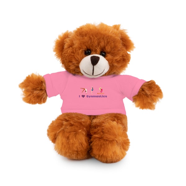 I love Gymnastics bear, gymnastics stuffed animal, gymnastics gift ideas for kids gymnastics gifts, easter basket gift idea plush animal