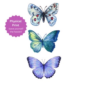 Blue butterfly print butterfly wall art butterfly art print boho butterfly print teen girl print butterfly painting butterfly gift shower