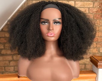Handmade Bun Afro kinky twist braid/headband wig. Bun Afro Kinky Crochet Twist Braid Wig/ Headband Wig. - Etsy main image 3