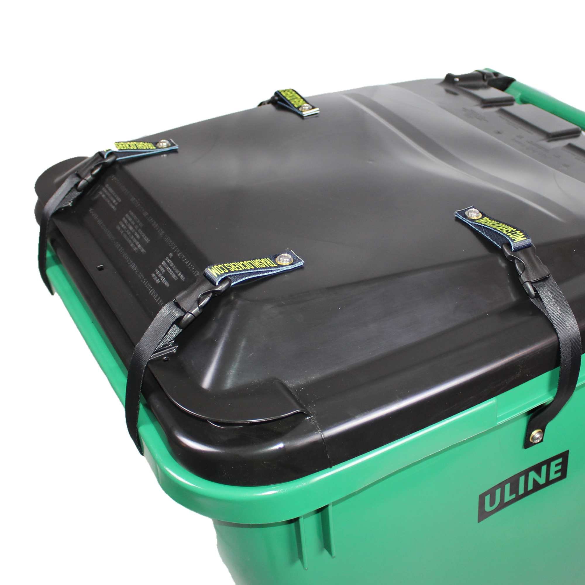Ultimate Black Bear Trash Locks, Straps to Secure Trash Cans and Carts
