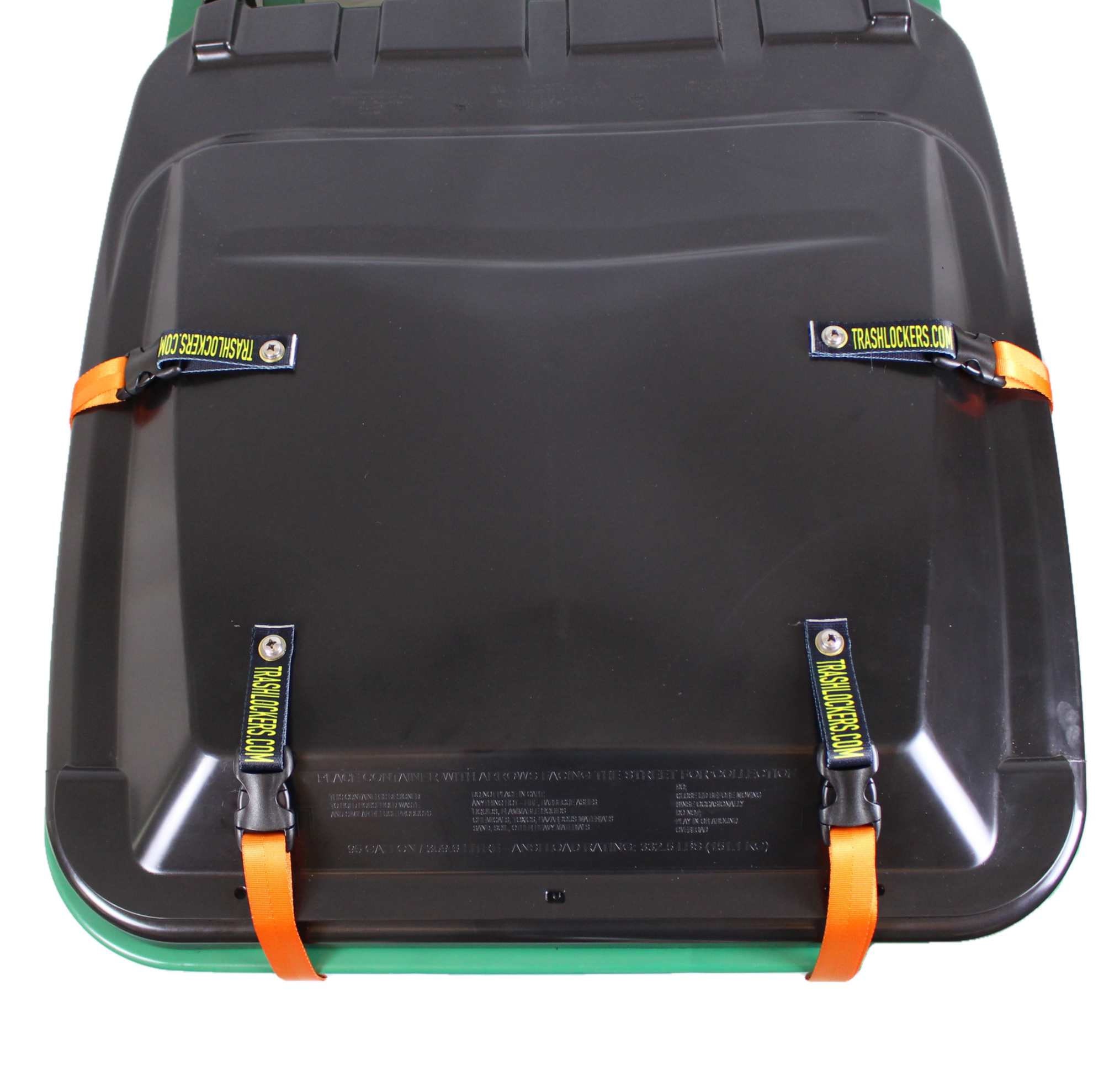 Ultimate Black Bear Trash Locks, Straps to Secure Trash Cans and Carts