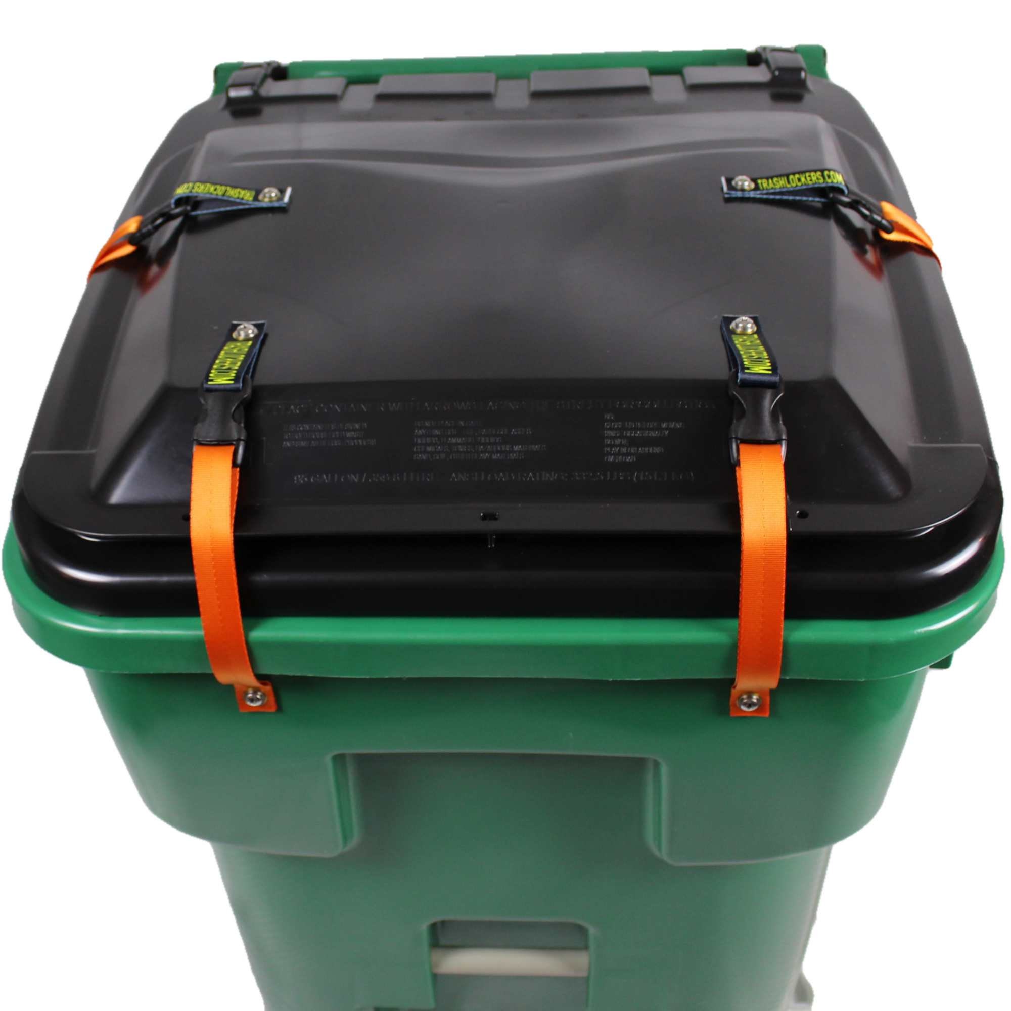 Ultimate Black Bear Trash Locks, Straps to Secure Trash Cans and Carts