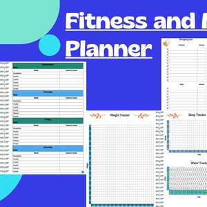 Planificador de fitness y comidas 2023 (planificador digital - 6 meses)