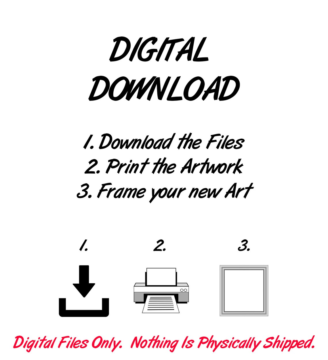 Charcoal Plant Drawing Printable Wall Art, Instant Download, Black