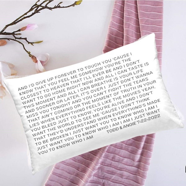 Lyric Pillow Etsy