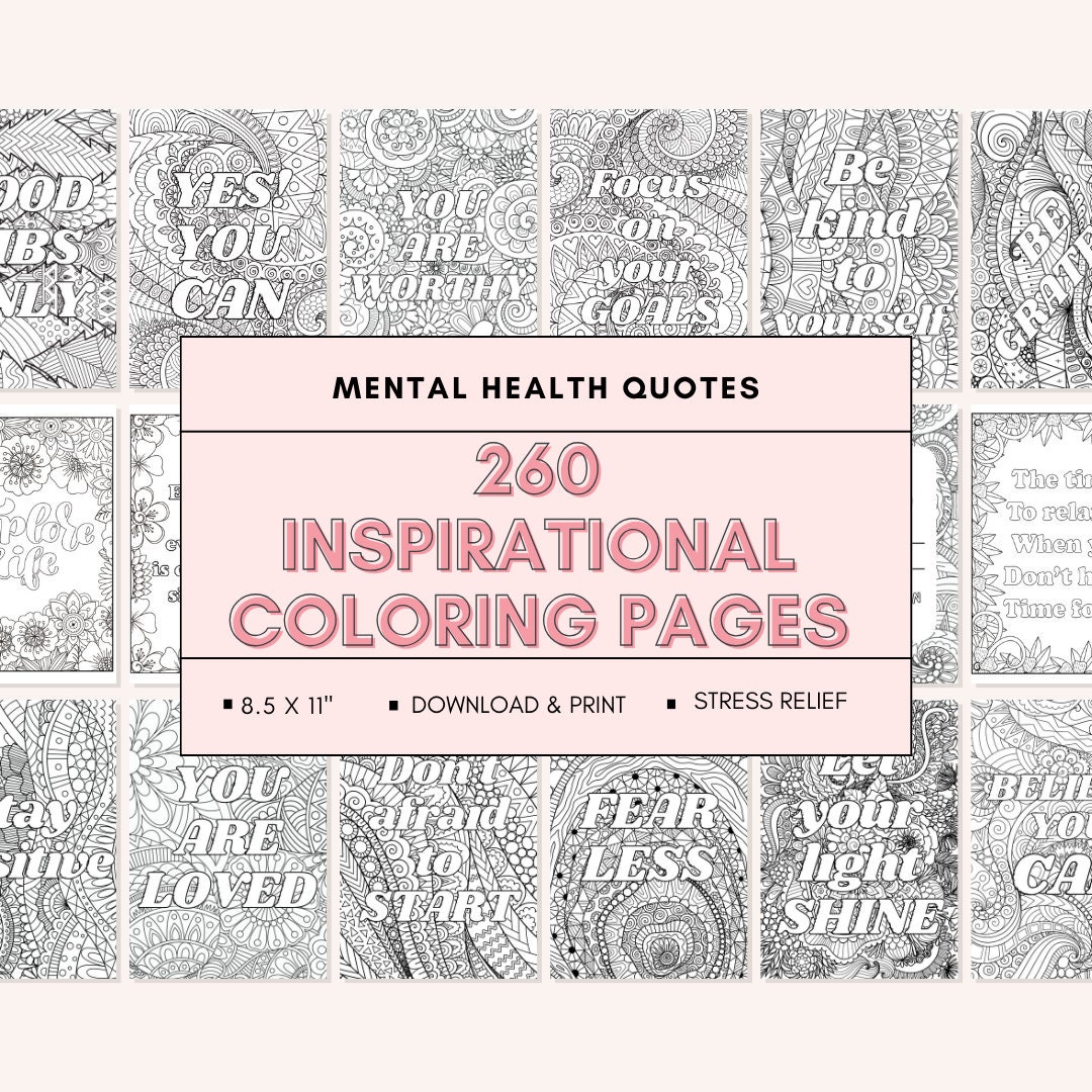 250 Adult Coloring Pages for Mental Health and Relaxation - Printable ...