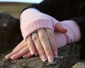 Polsbandjes van 100% puur kasjmier - Vingerloze handschoen met duim