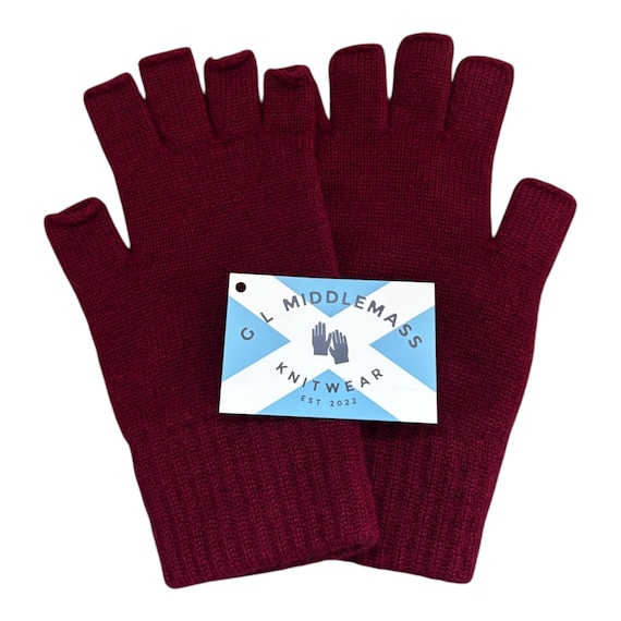 Ladies 100% Pure Cashmere Fingerless Gloves - Etsy