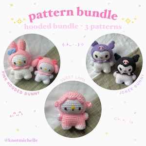 Hooded Bundle - 3 Crochet Patterns *digital download PDF pattern*