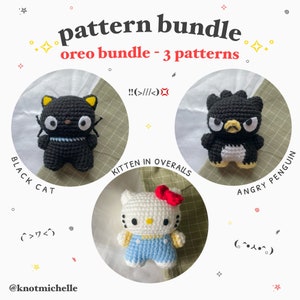 Oreo Bundle - 3 Crochet Patterns *digital download PDF pattern*