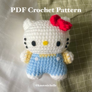Kitten in Overalls Crochet Pattern *digital download PDF pattern*