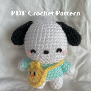 Chubby Puppy with Chick Bag Crochet Pattern *digital download PDF pattern file*