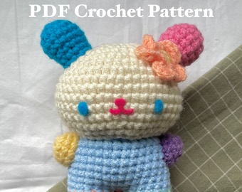 Colourful Bunny Crochet Pattern *digital download PDF pattern*