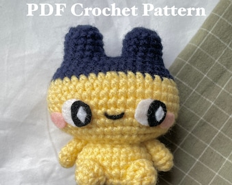 Yellow Video Game Rabbit  Crochet Pattern *digital download PDF pattern*